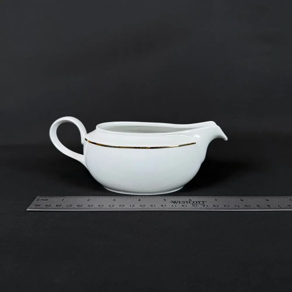 Christopher Stuart Ambassador Gold Gravy Boat Fine China Saucer & Plate